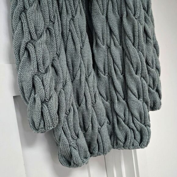 Lalo Cardigans Vazi Long Sparkle Wool Angora Mohair Coat Cardigan Turquoise - Picture 6 of 13